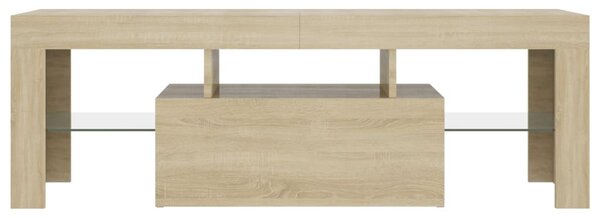 Sonoma tölgy színű TV-szekrény LED-lámpákkal 120 x 35 x 40 cm