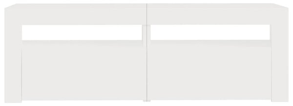 Fehér TV-szekrény LED-lámpákkal 120 x 35 x 40 cm