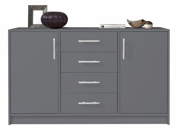Komód Cavmero 109, Laminált forgácslap, 84x140x40cm, Antracit