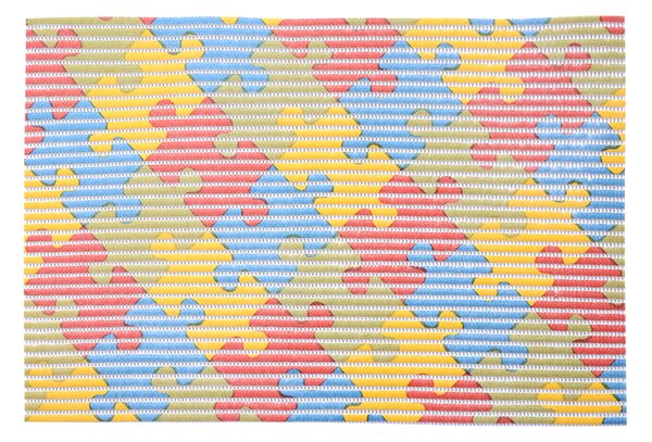 Habszivacs fürdőszobaszőnyeg PUZZLE színes 65x80 cm