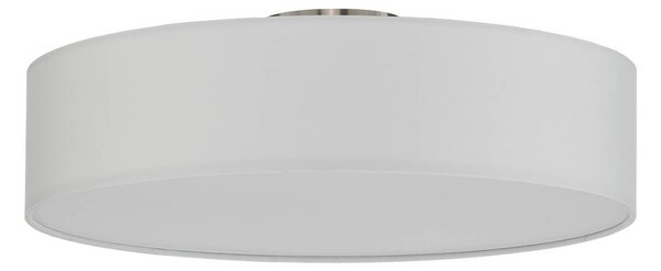 Lindby Sebatin mennyezeti világítás, Ø 50 cm, krémfehér, szövet, E27, dimmelhető, Krém / borostyánsárga, Hálószoba, Textil / szövet / selyem, Modern