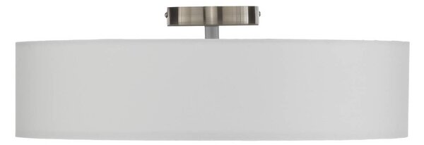 Lindby Sebatin mennyezeti világítás, Ø 50 cm, krémfehér, szövet, E27, dimmelhető, Krém / borostyánsárga, Hálószoba, Textil / szövet / selyem, Modern