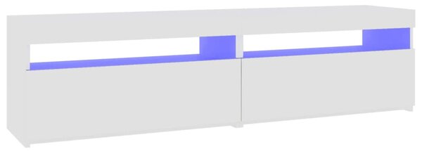 2 db fehér TV-szekrény LED-világítással 75 x 35 x 40 cm