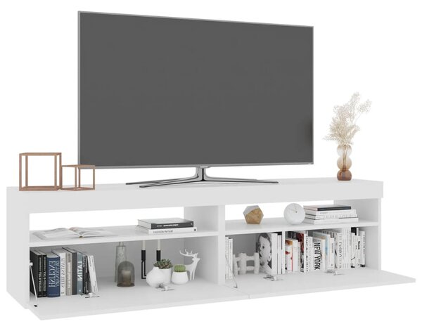 2 db fehér TV-szekrény LED-világítással 75 x 35 x 40 cm