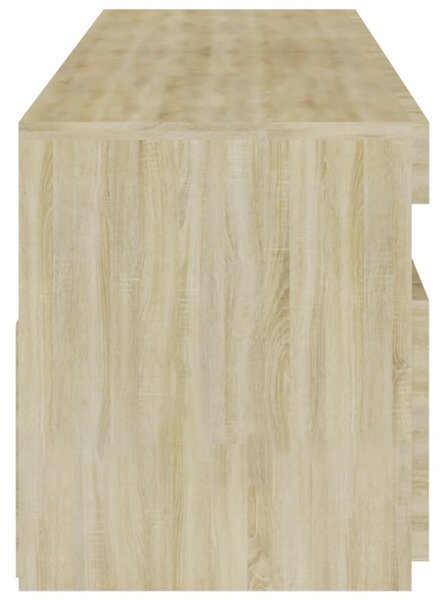 2 db sonoma tölgy színű TV-szekrény LED-ekkel 75 x 35 x 40 cm