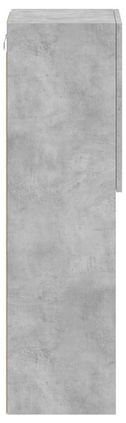 2 db betonszürke TV-szekrény LED-ekkel 30,5 x 30 x 102 cm