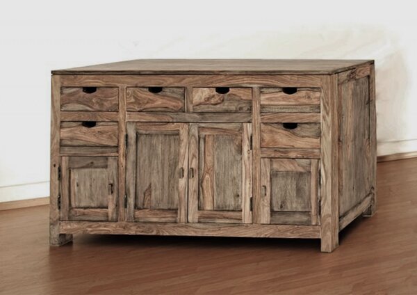 GREY WOOD rózsafa komód, masszív paliszander 95x180 cm