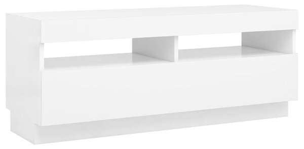Fehér TV-szekrény LED-világítással 100 x 35 x 40 cm