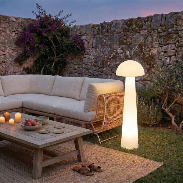Álló kültéri lámpa fehér 80 cm LED-del IP44 - Fungi