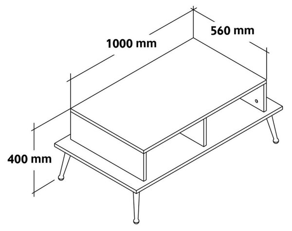 Dohányzóasztal, 100 cm – TR707DWL1159