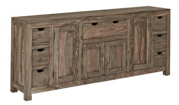 GREY WOOD komód, masszív indiai paliszander 85x210 cm