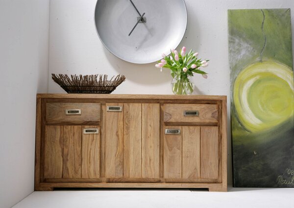 LIGHT WOOD rózsafa komód, masszív paliszander 75x148 cm
