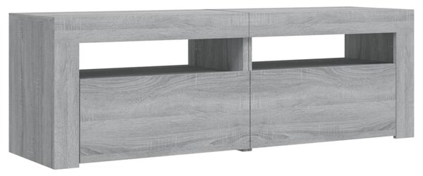 Szürke sonoma színű TV-szekrény LED-lámpákkal 120 x 35 x 40 cm