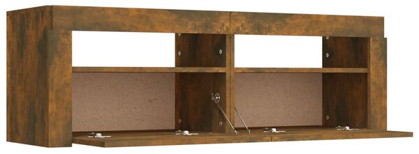 Füstös tölgy színű TV-szekrény LED-ekkel 120 x 35 x 40 cm