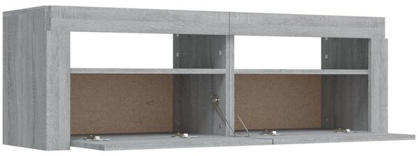 Szürke sonoma színű TV-szekrény LED-lámpákkal 120 x 35 x 40 cm
