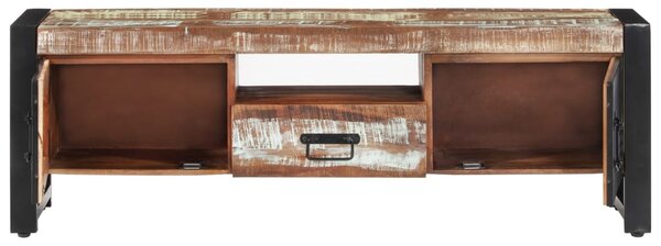 Tömör újrahasznosított fa TV-szekrény 120 x 30 x 40 cm