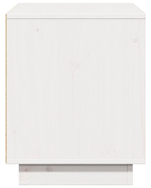 Fehér tömör fenyőfa TV-szekrény 74x35x44 cm