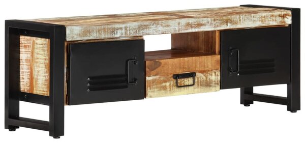 Tömör újrahasznosított fa TV-szekrény 120 x 30 x 40 cm