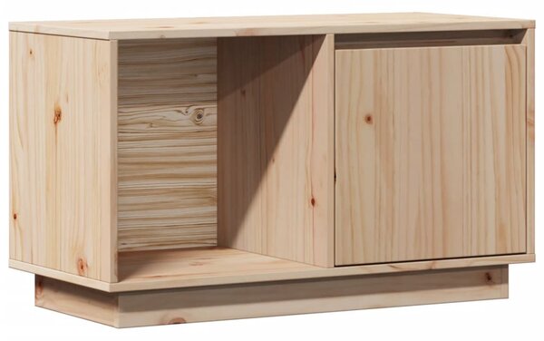 Tömör fenyőfa TV-szekrény 74 x 35 x 44 cm