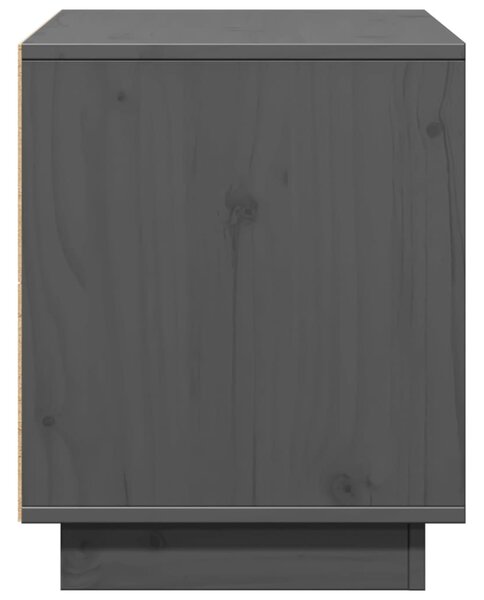 Szürke tömör fenyőfa TV-szekrény 74x35x44 cm