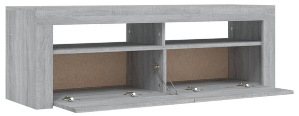 Szürke sonoma színű TV-szekrény LED-lámpákkal 120 x 35 x 40 cm