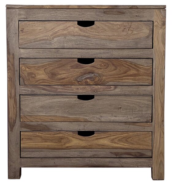 GREY WOOD rózsafa komód, masszív paliszander 95x85 cm