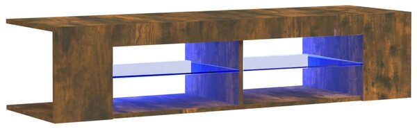 Füstös tölgy színű TV-szekrény LED-ekkel 135 x 39 x 30 cm