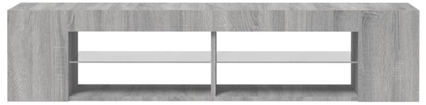 Szürke sonoma színű TV-szekrény LED-lámpákkal 135 x 39 x 30 cm