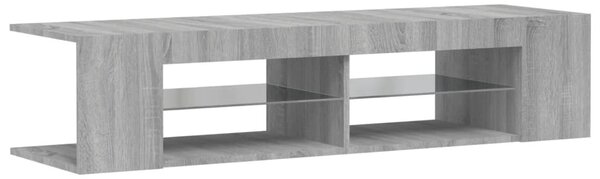 Szürke sonoma színű TV-szekrény LED-lámpákkal 135 x 39 x 30 cm