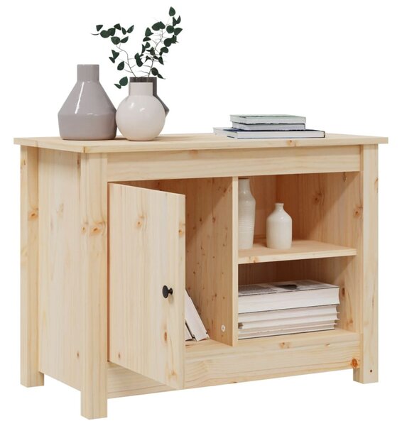 Tömör fenyőfa TV-szekrény 70 x 36,5 x 52 cm