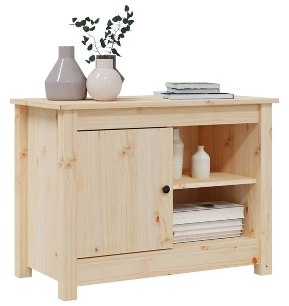 Tömör fenyőfa TV-szekrény 70 x 36,5 x 52 cm
