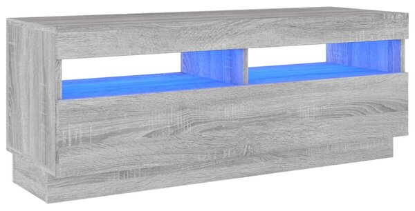 Szürke sonoma TV-szekrény LED-lámpákkal 100 x 35 x 40 cm