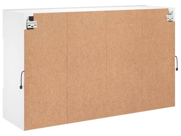 Fehér fali TV-szekrény LED-világítással 98,5x30x60,5 cm