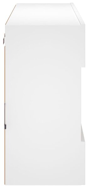Fehér fali TV-szekrény LED-világítással 98,5x30x60,5 cm