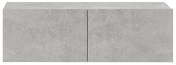 4 db betonszürke fali TV-szekrény 100 x 30 x 30 cm