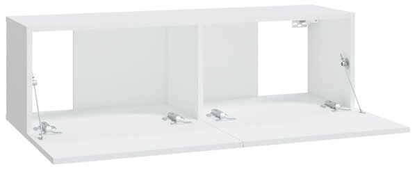 4 db fehér fali TV-szekrény 100 x 30 x 30 cm