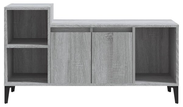 Szürke sonoma színű szerelt fa TV-szekrény 100x35x55 cm