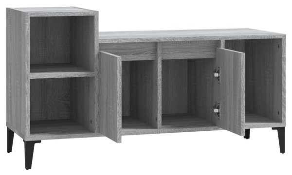 Szürke sonoma színű szerelt fa TV-szekrény 100x35x55 cm