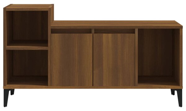 Barna tölgyszínű szerelt fa TV-szekrény 100x35x55 cm
