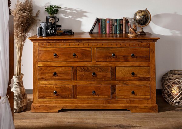 CAMBRIDGE HONEY komód masszív akác, mézszínű 85x145 cm