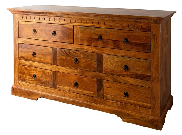 CAMBRIDGE HONEY komód masszív akác, mézszínű 85x145 cm