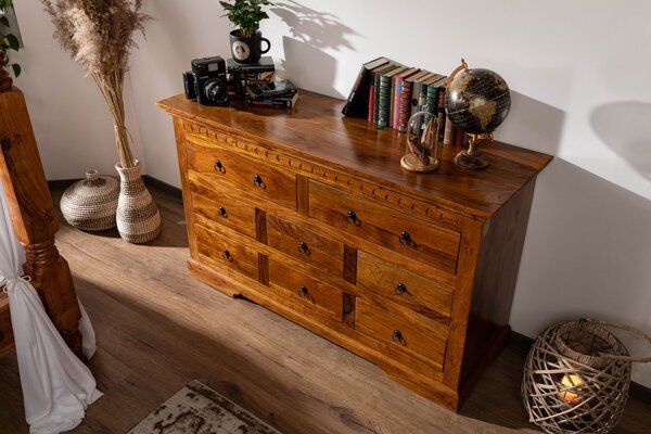 CAMBRIDGE HONEY komód masszív akác, mézszínű 85x145 cm