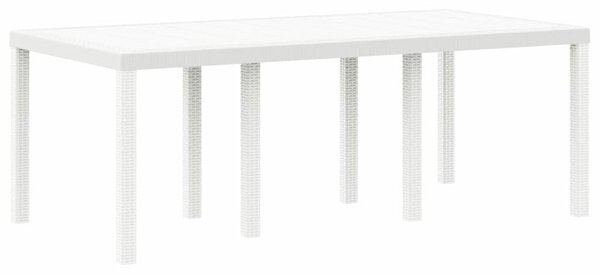 Kerti Asztal Fehér 200 x 100 x 73 cm polirattan