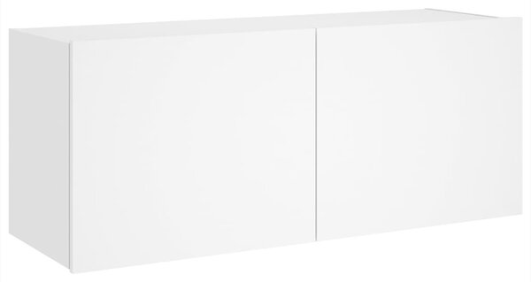 Fehér falra szerelhető TV-szekrény LED-lámpákkal 100x35x41 cm