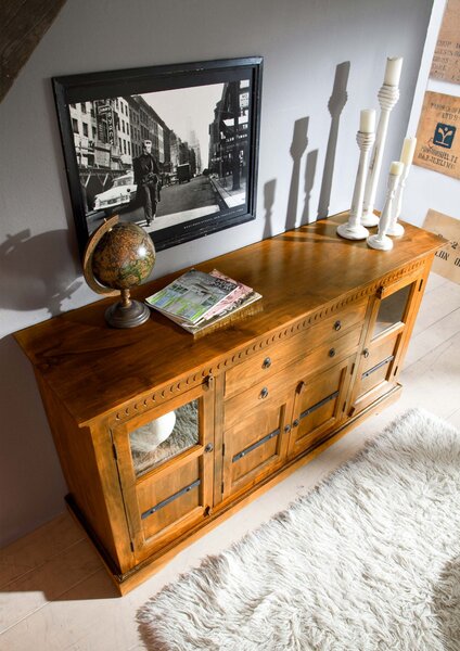 CAMBRIDGE HONEY komód masszív akác, mézszínű 181x50 cm
