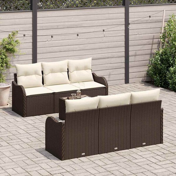 Kerti Kanapé Szett Barna 55 x 55 x 37 cm polirattan
