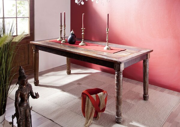 Massziv24 - COLORES Étkezőasztal 100x80 cm, régi fa