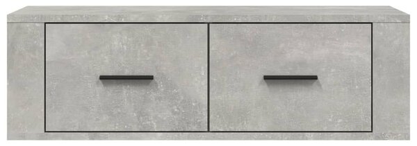 Betonszürke szerelt fa függő TV-szekrény 80 x 36 x 25 cm