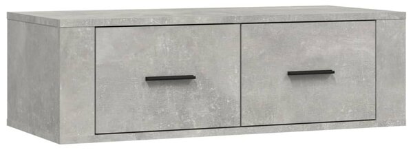 Betonszürke szerelt fa függő TV-szekrény 80 x 36 x 25 cm
