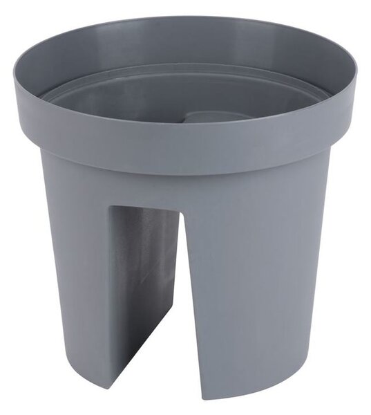 Strend Pro Modern Railing virágcserép, korlátra, 25,5x28cm, szürke